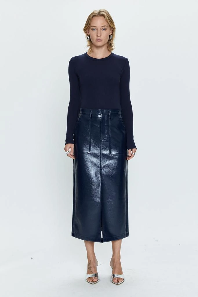 Pistola Denim Alice Utility Midi Skirt - Navy Vinyl 5
