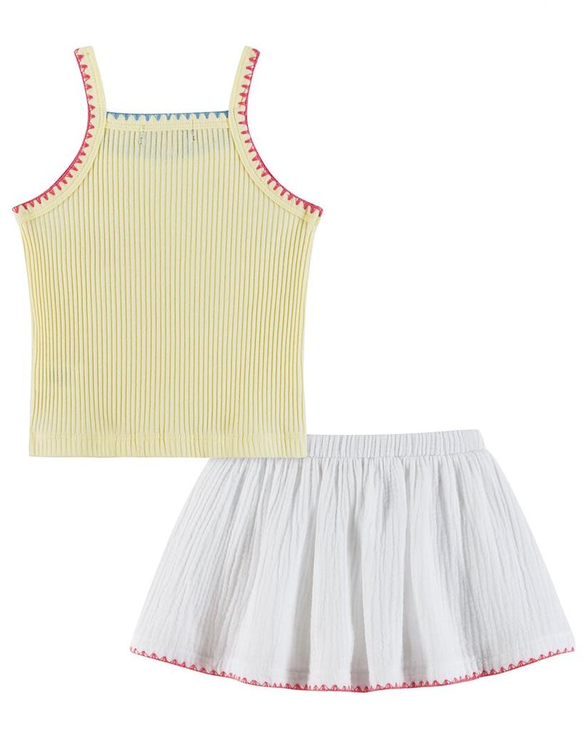 Andy & Evan Rib Knit Halter Tank & Skort Set