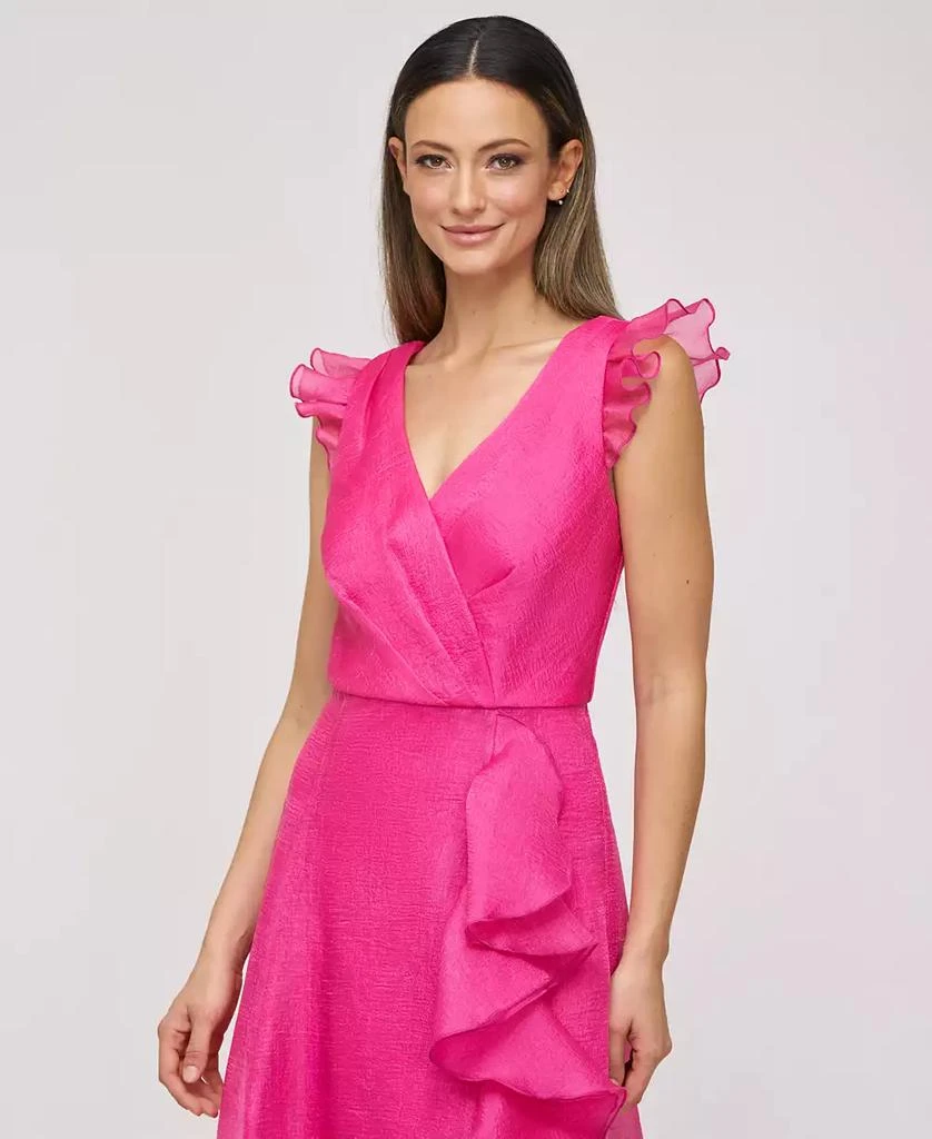 JS Collections Women's Cascading-Ruffle Flutter-Sleeve Gown 7