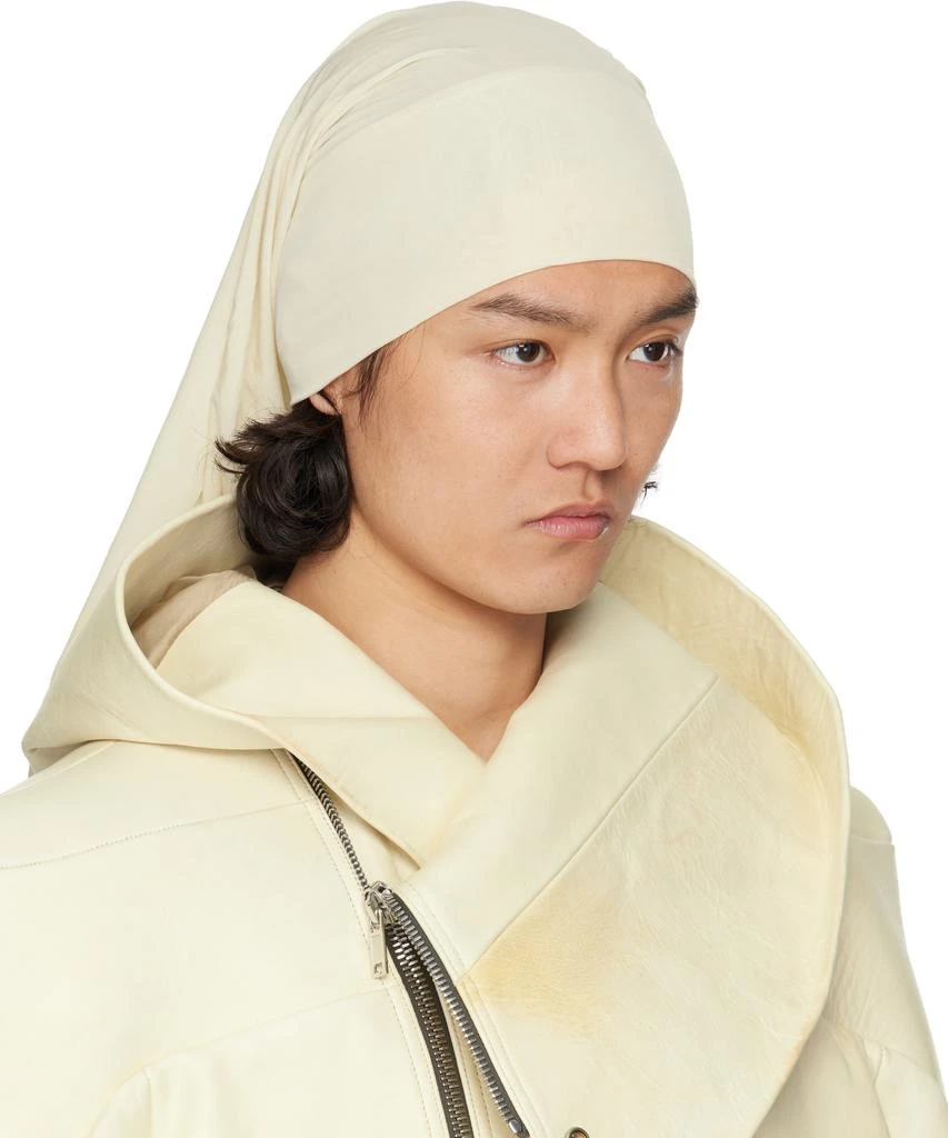 Rick Owens Off-White Hollywood Stretch Cupro Jersey Wig Hat 2