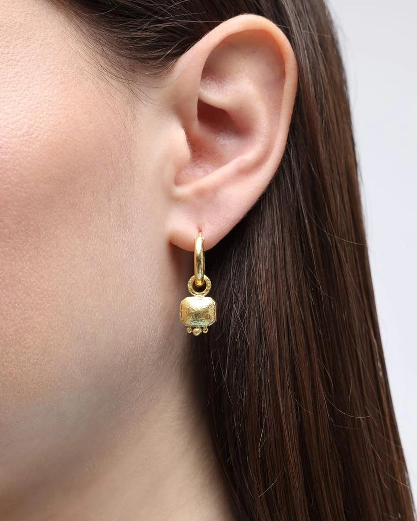 Elizabeth Locke Gold Earring Pendants with Gold Dots 2