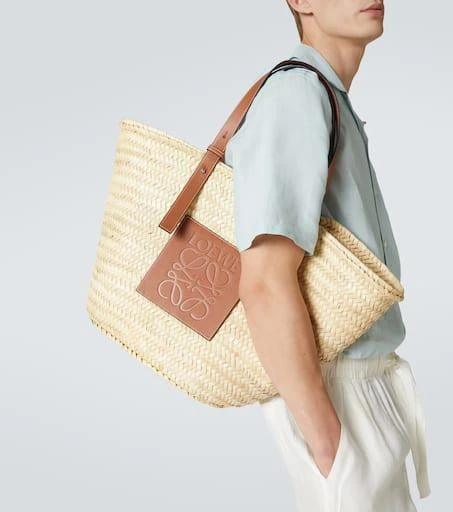 Loewe Large raffia tote bag 2