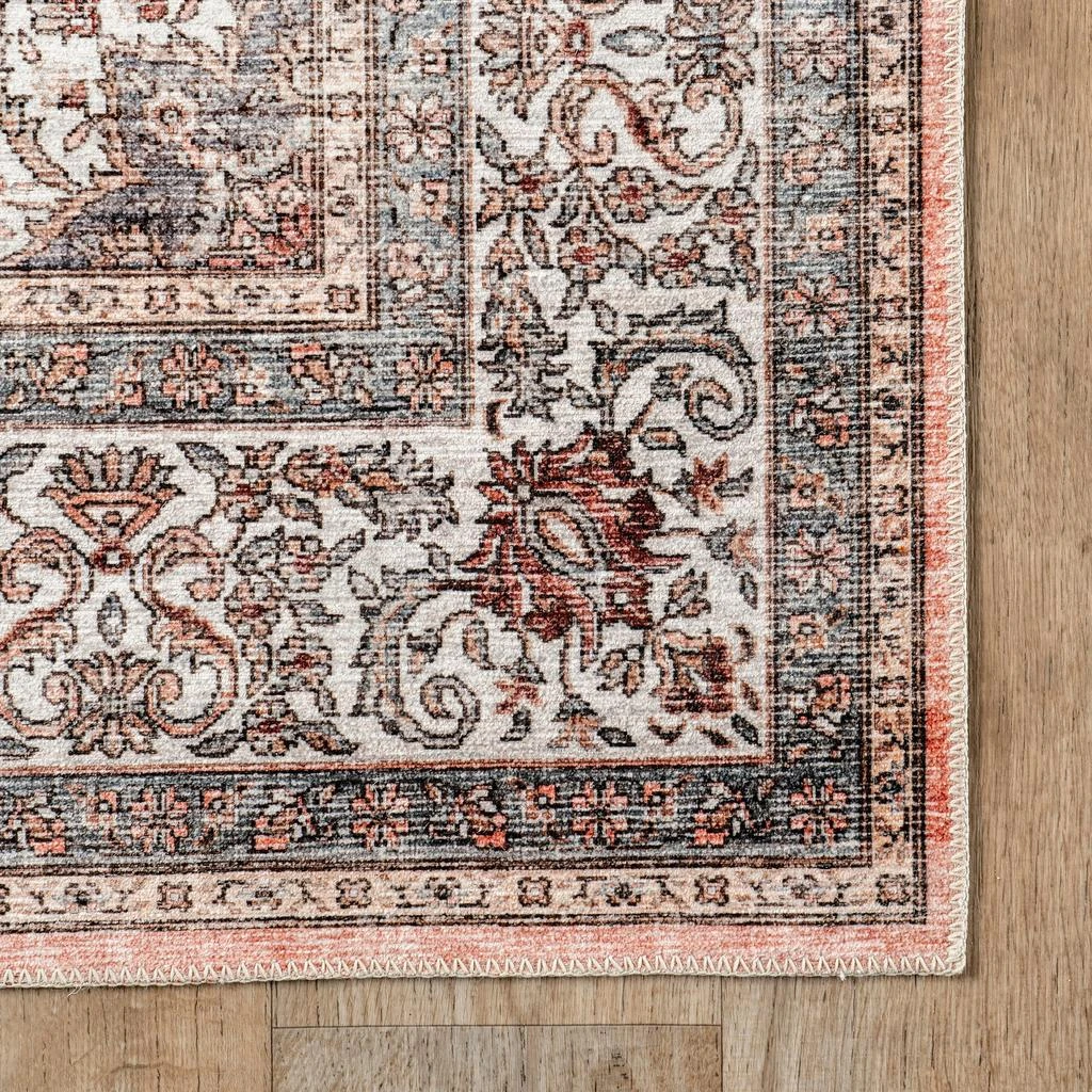 nuLOOM Cia Floral Spill Proof Machine Washable Area Rug 3