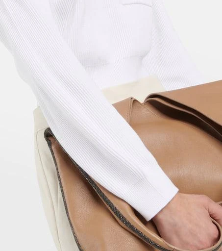 Brunello Cucinelli Cotton jersey cropped sweater 5