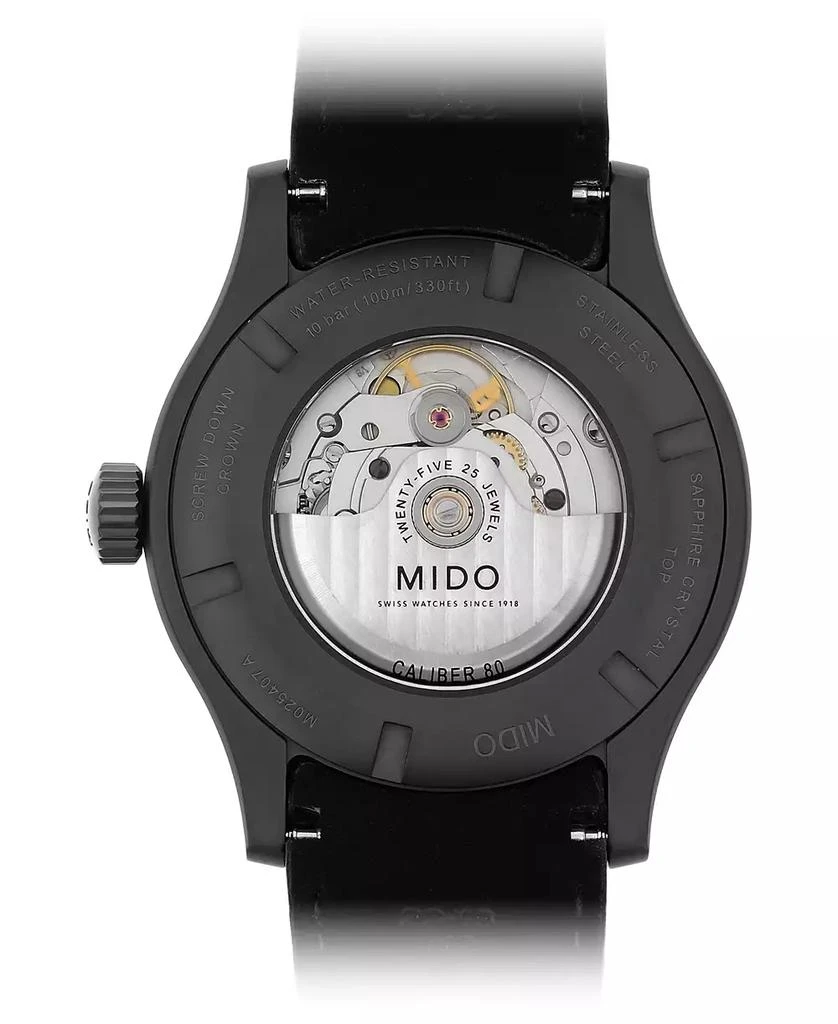 MIDO Men's Swiss Automatic Multifort Brown Leather Strap Watch 42mm 2