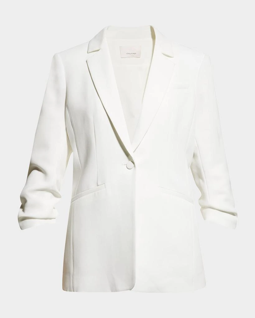 Cinq a Sept Khloe Crepe 3/4-Sleeve Blazer 1