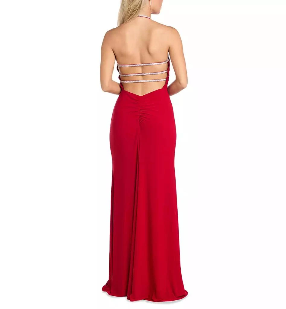 sachin and babi light blue dress Corset Sparkly Maxi Dress Red main image 1