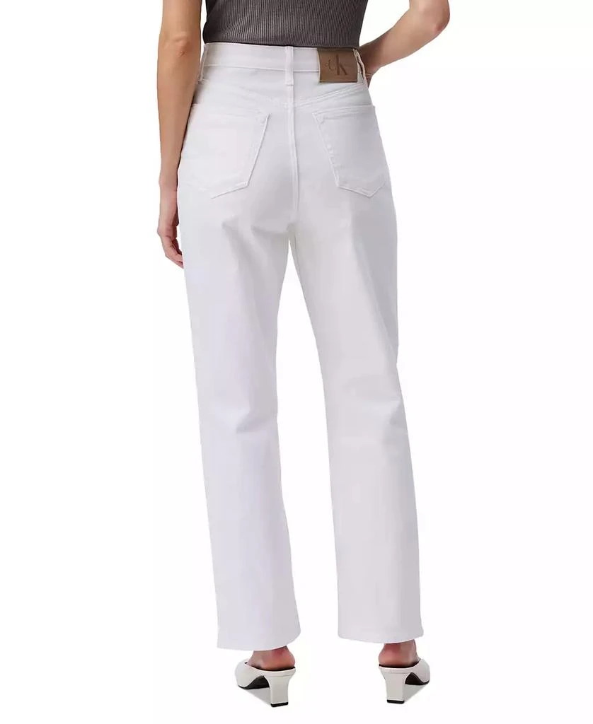 Calvin Klein Women's High-Rise Straight-Leg Stretch Denim Jeans 5