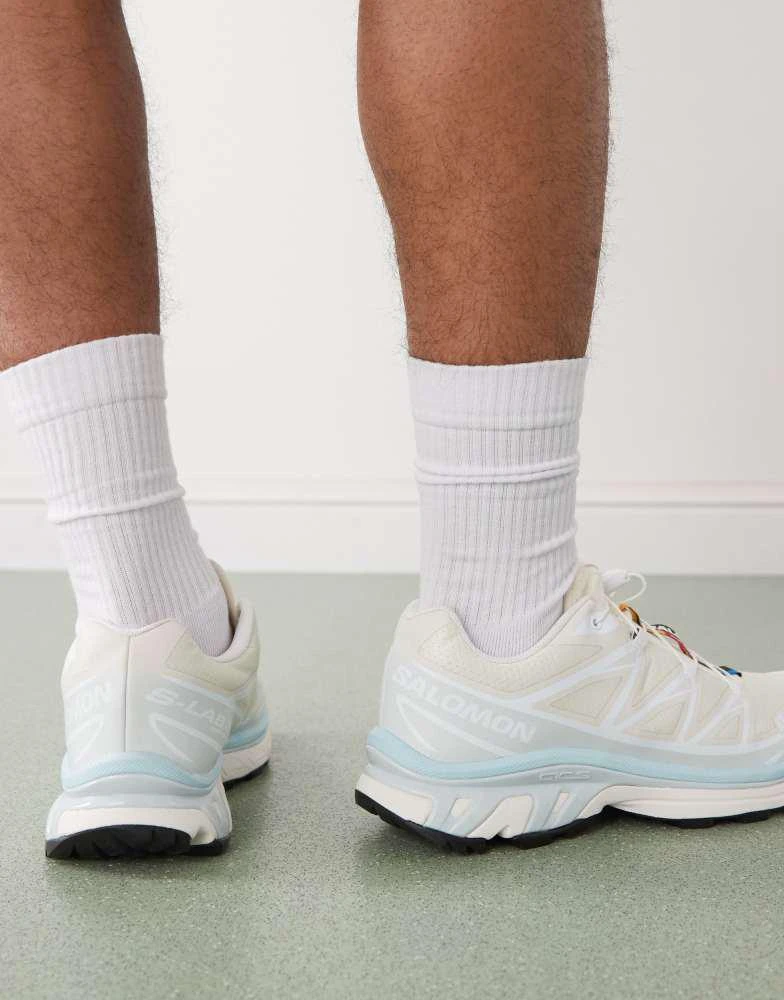 Salomon Salomon XT-6 trainers in off white and blue 3
