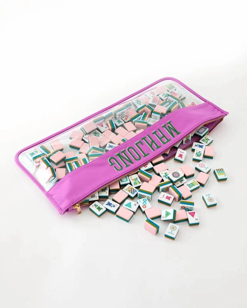 Oh My Mahjong Mahjong Stiched Bag In Purple 2