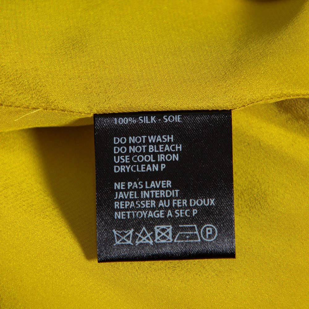 haider ackermann Haider Ackermann Mustard Yellow Silk Flared Maxi Skirt S 6