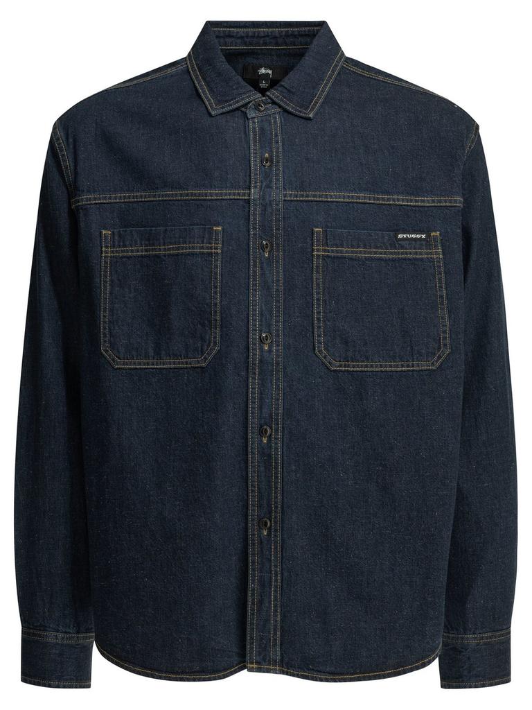 試着のみ　STUSSY MILITARY OVERSHIRT size M STUSSY Military Longsleeve Overshirt Olive - Shirts - BeyondStyle