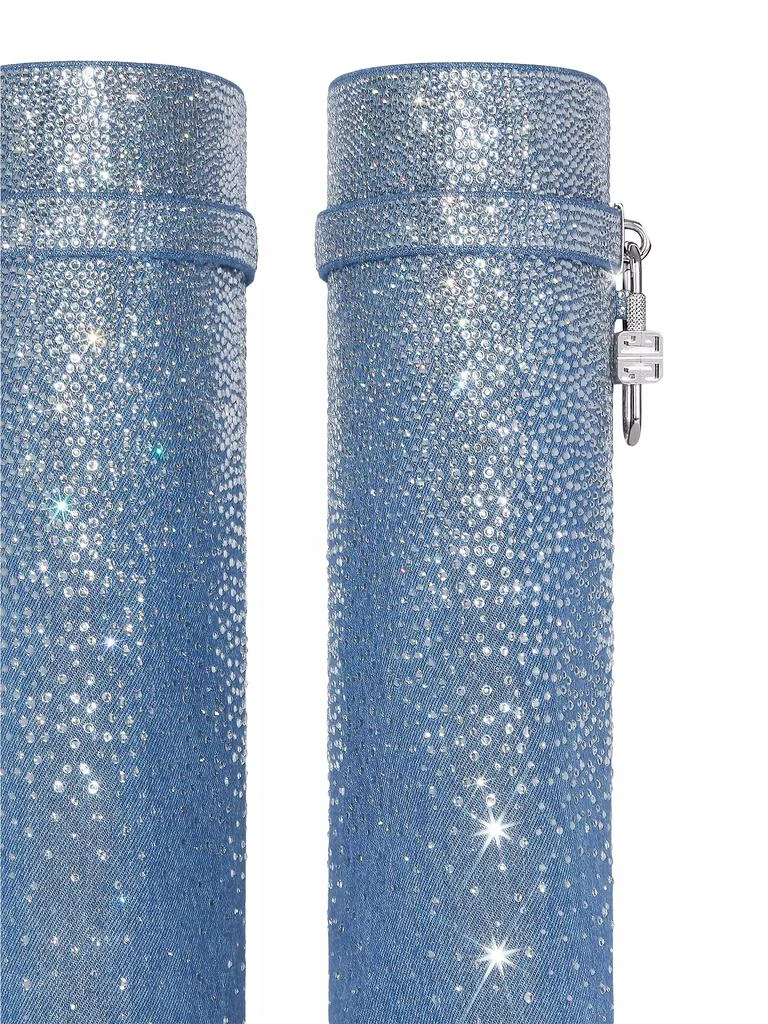 Givenchy Shark Lock Boots in Denim with Strass 6