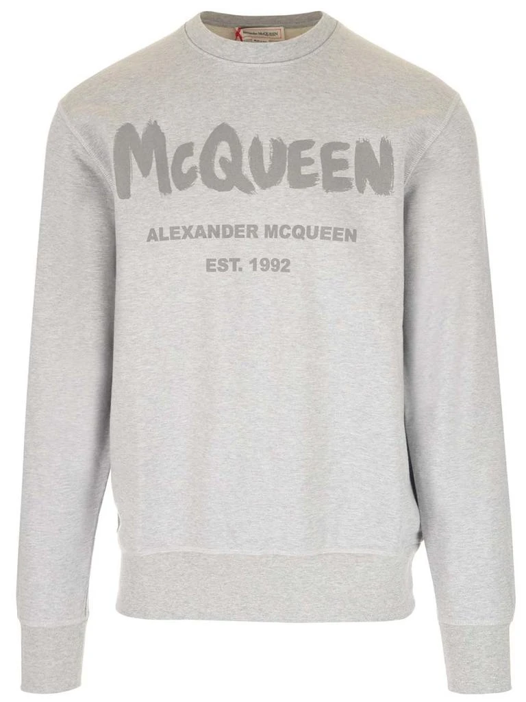 Alexander McQueen Alexander McQueen Logo Printed Crewneck Sweatshirt 1