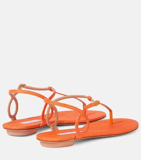 Aquazzura Almost Bare raffia-effect sandals 2