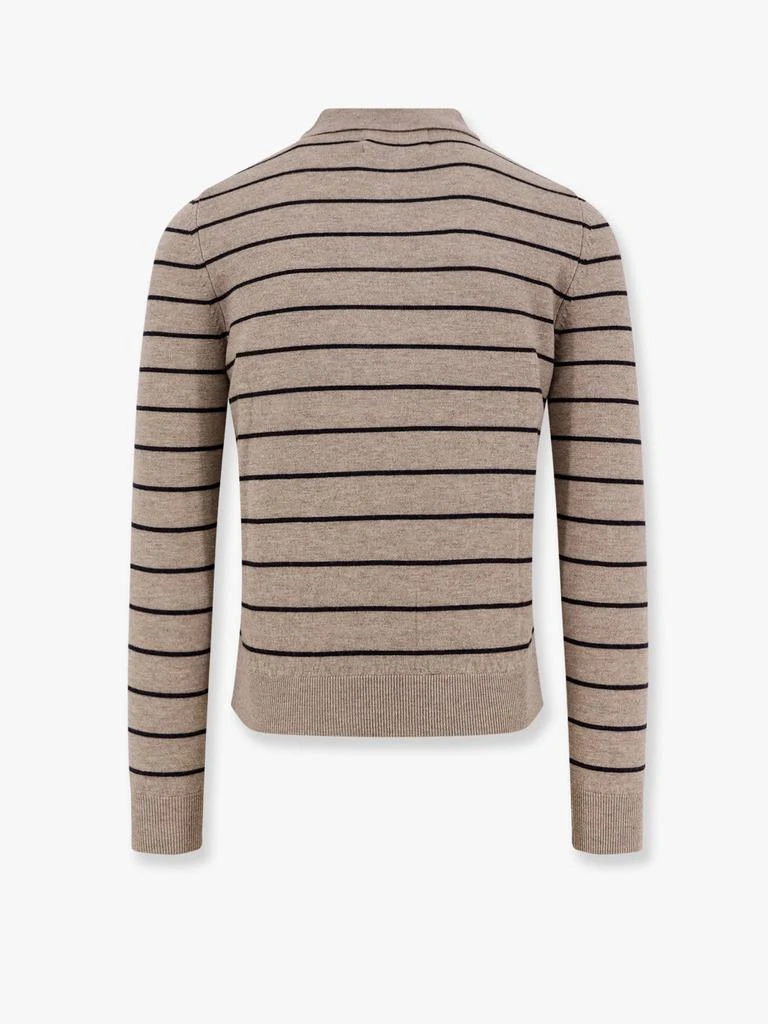 TONYWACK Super fine merino wool striped polo shirt 2