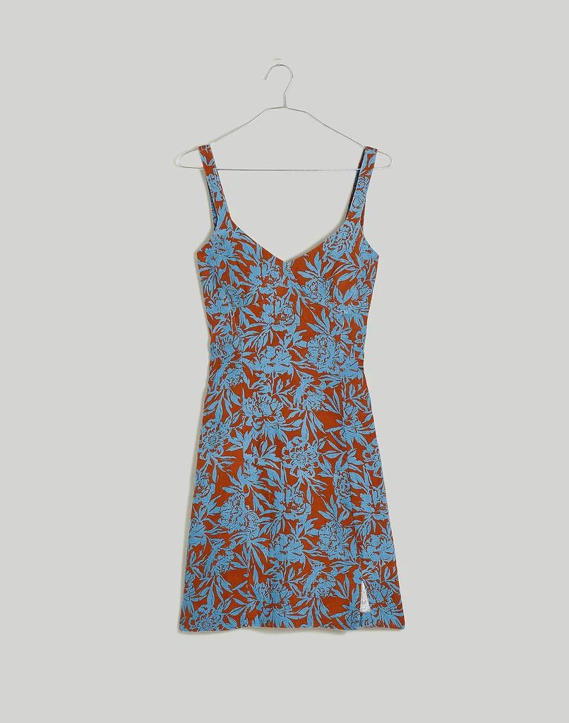 Madewell Sweetheart Mini Dress in Floral 100% Linen 6