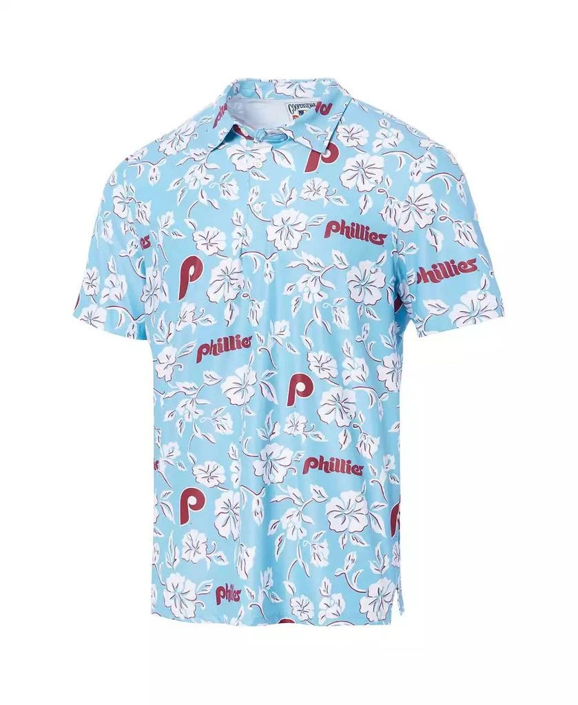 Reyn Spooner Men's Light Blue Philadelphia Phillies Cooperstown Collection Performance Polo Shirt 2
