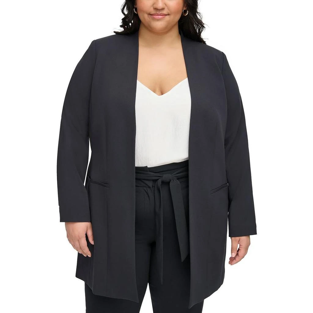 Calvin Klein Plus Womens Suit Separate Office Open-Front Blazer 1