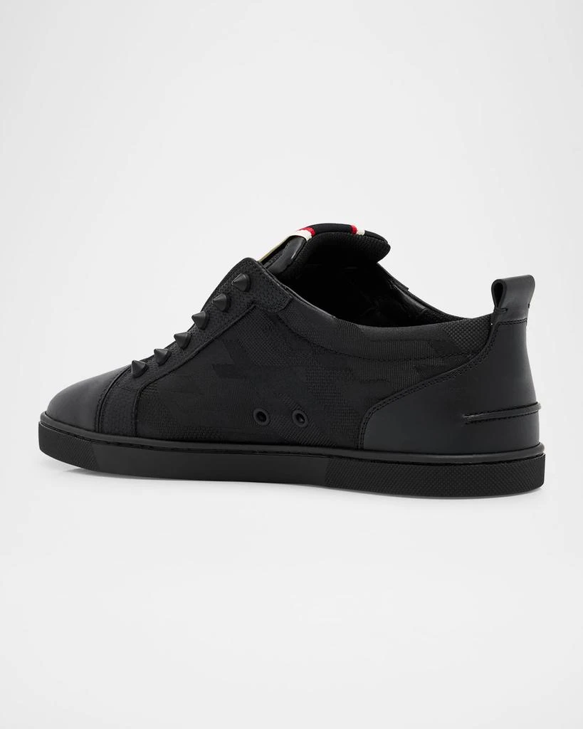 Christian Louboutin Men's F.A.V. Fique A Vontade Jacquard and Leather Low-Top Sneakers 4