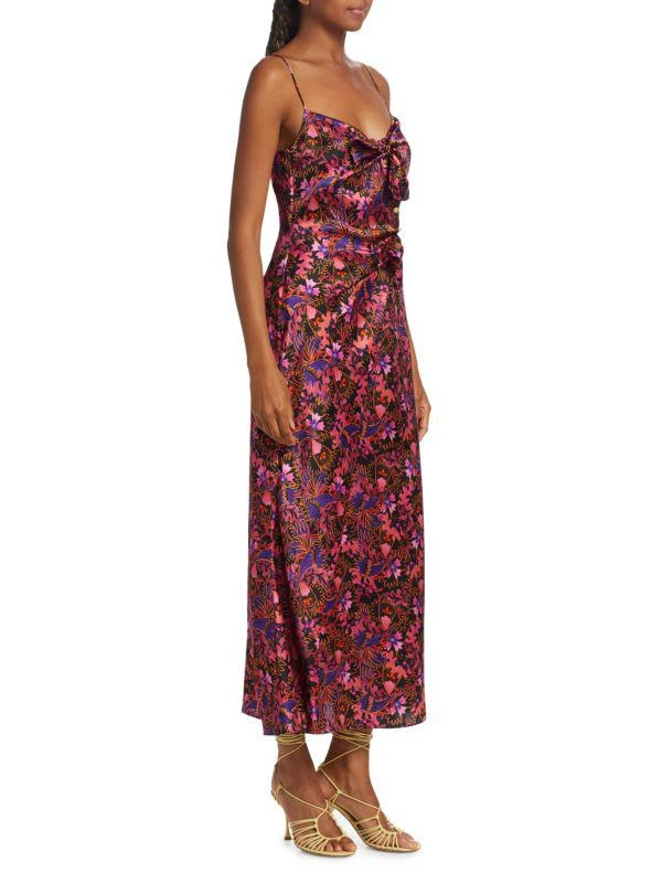 Saloni Penelope Silk Floral Midi-Dress 3