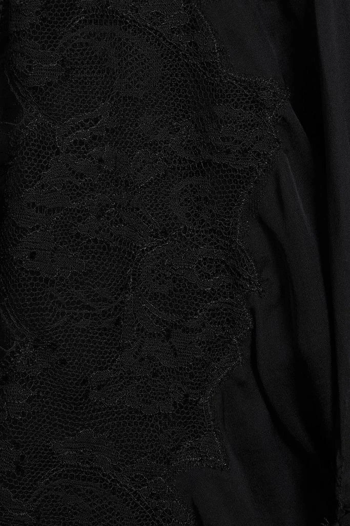 Valentino Lace-trimmed silk-chiffon blouse 4