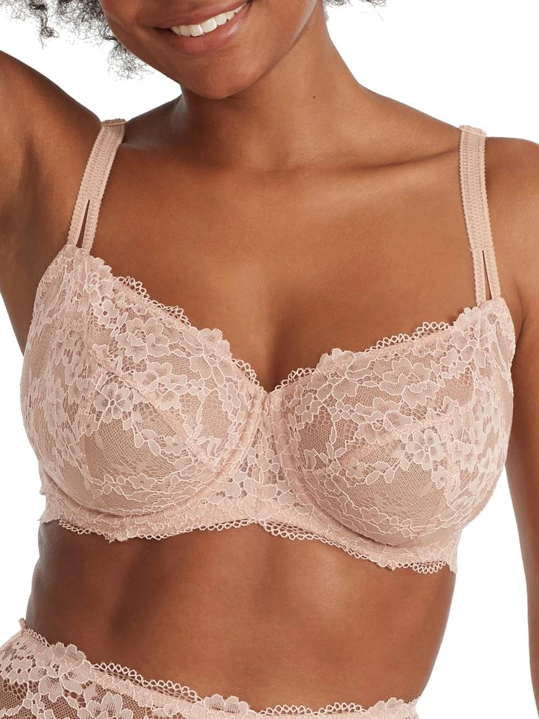 Camio Mio Women's Lace Unlined Side Support Bra 1