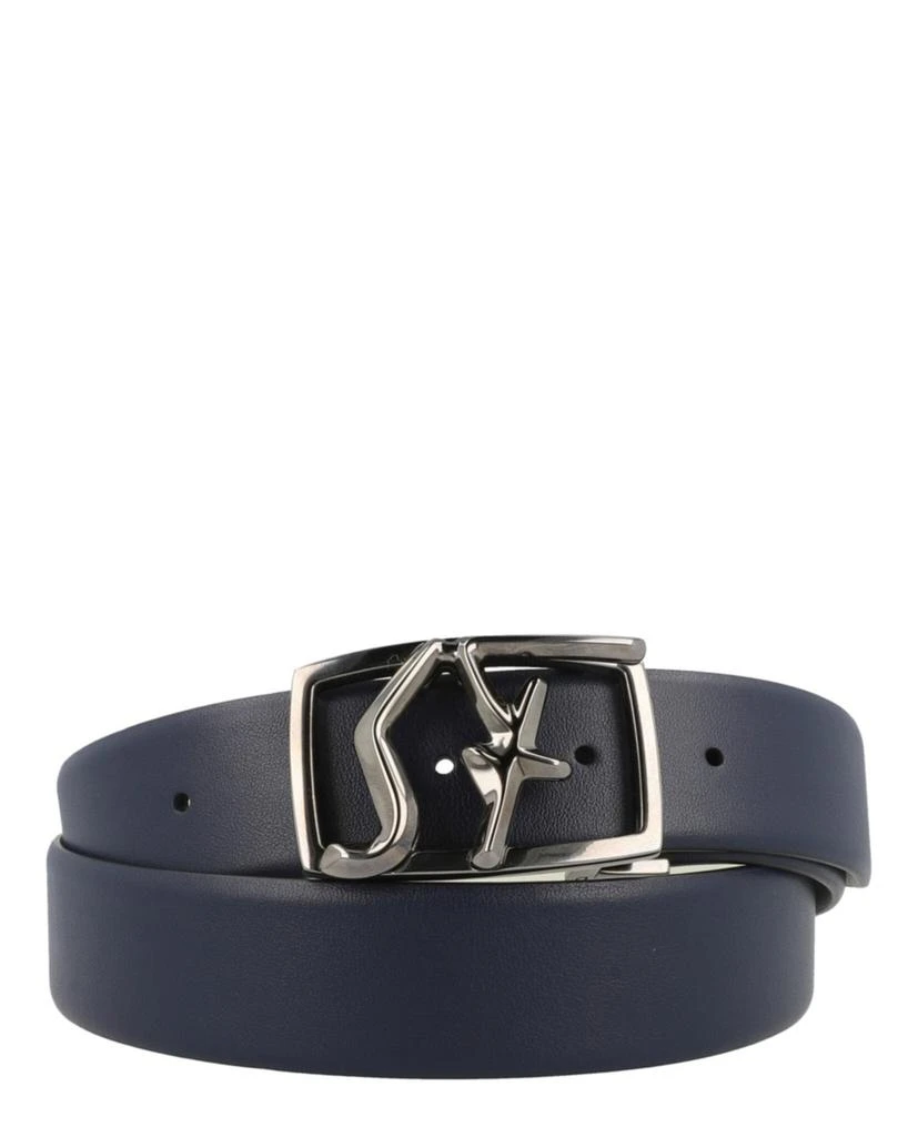 Salvatore Ferragamo SF Logo Reversible Leather Belt 3