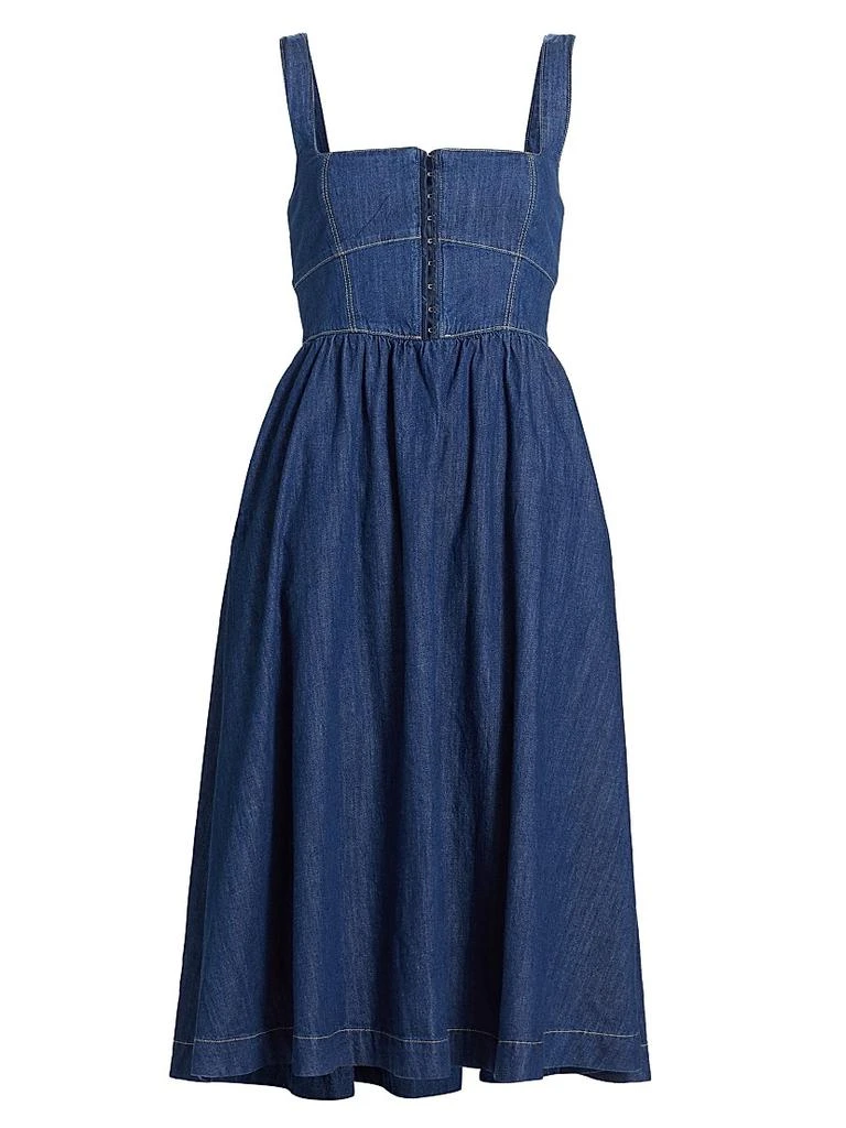 Reformation Tagliatelle Denim Midi-Dress 1