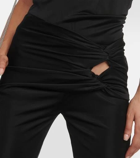 Versace x Dua Lipa gathered jersey flared pants 4