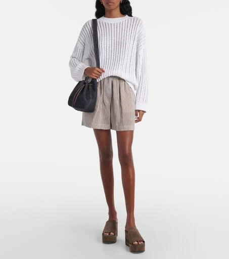 Brunello Cucinelli Monili suede wedge mules 3