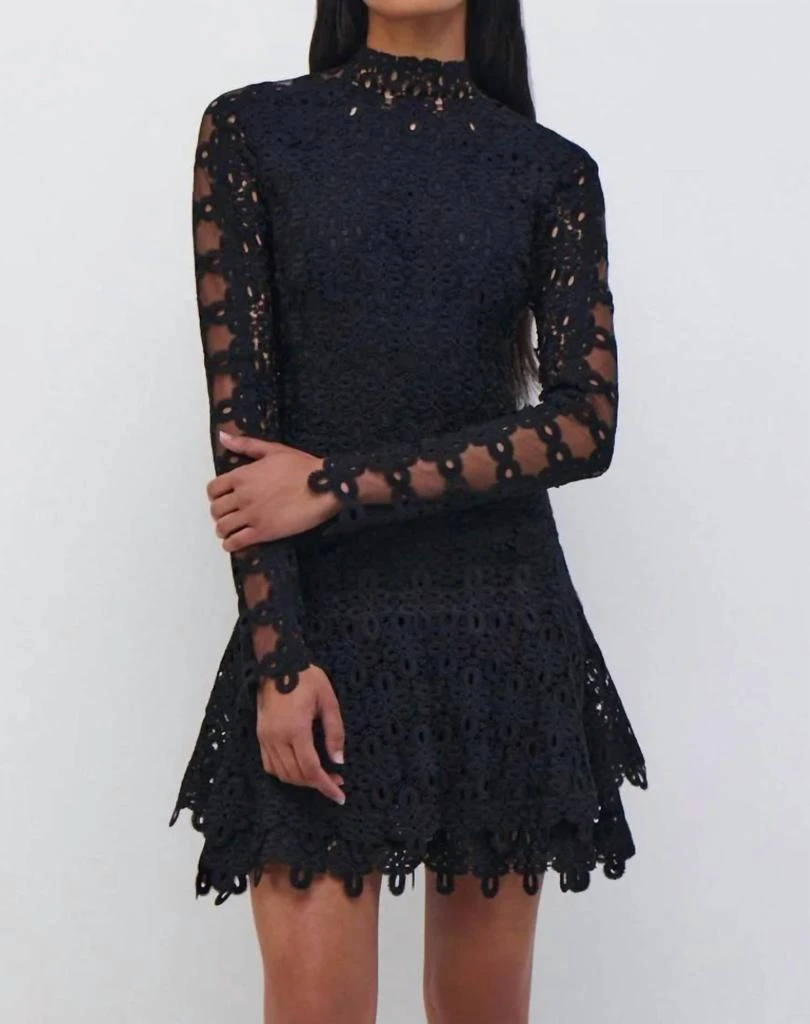 aqua floral lace mock neck mini dress -exclusive Aquamarine Crew Neck Cotton Mini Tee Shirt Dress
