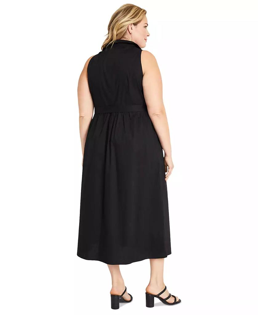 Maggy London Plus Size Belted Shirtdress