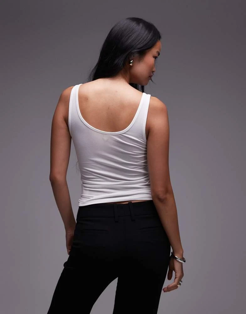 ARKET ARKET supersoft slim fit  vest  in white 4