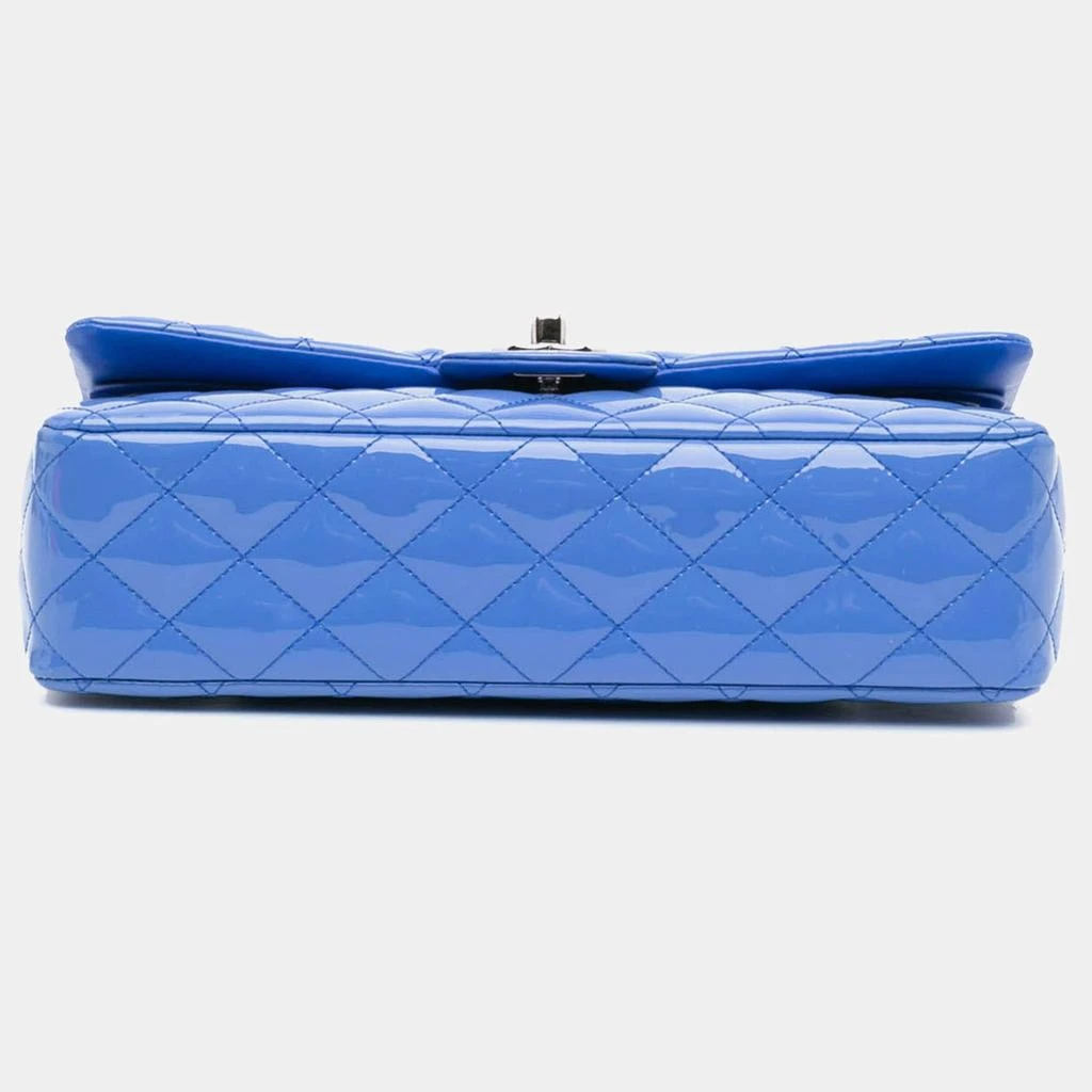 Chanel Chanel Blue Medium Classic Patent Double Flap Bag 5