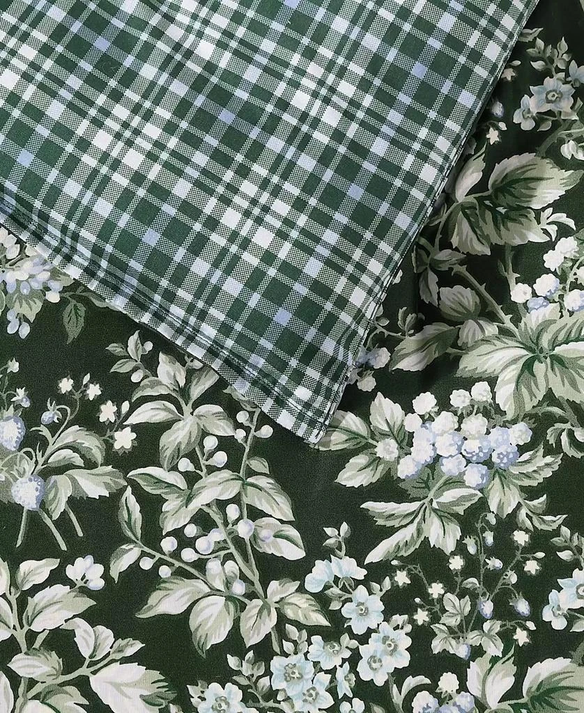 Laura Ashley Bramble Floral Cotton Reversible 7 Piece Comforter Set 5