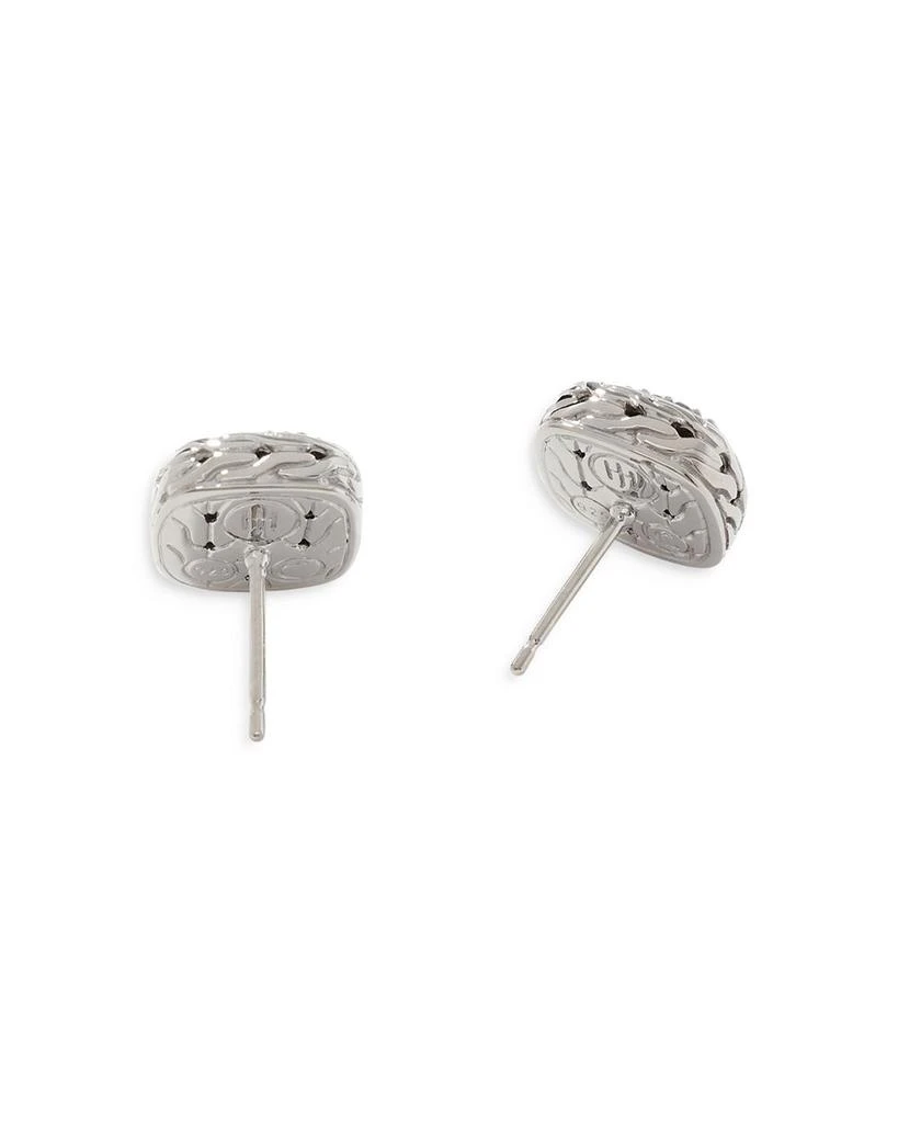 John Hardy "Kali Lava" Small Square Stud Earrings with Black Sapphire 5