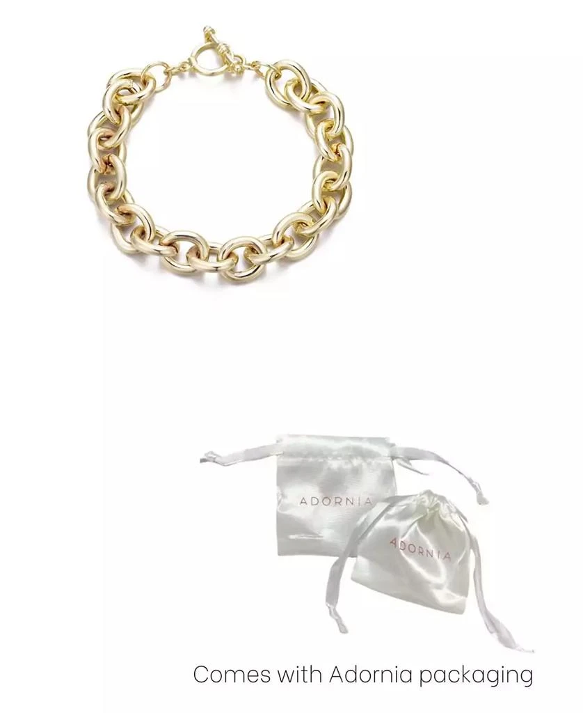 ADORNIA Gold Chunky Oval Link Toggle Bracelet 2