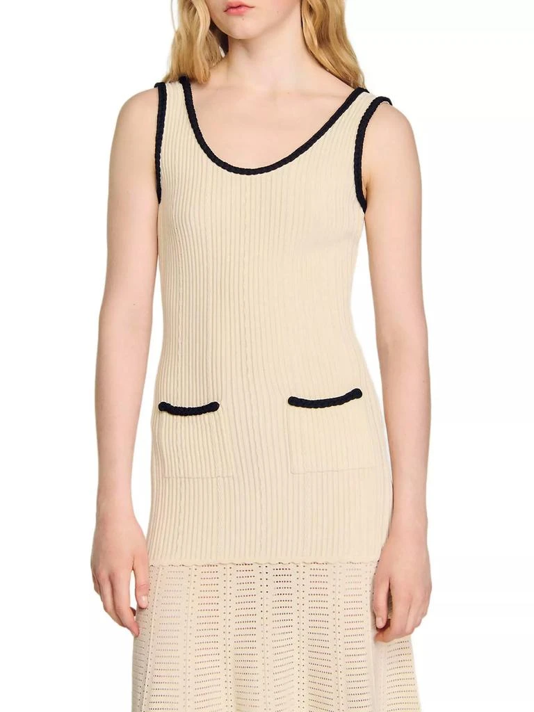Sandro Pointelle Knit Dress 4