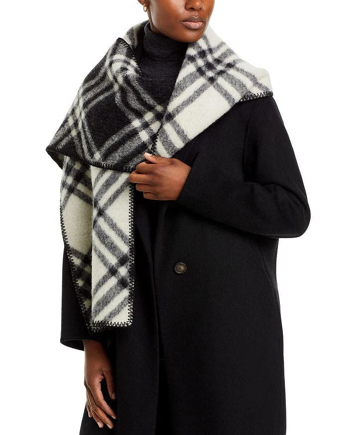Burberry Wool Checkered Scarf