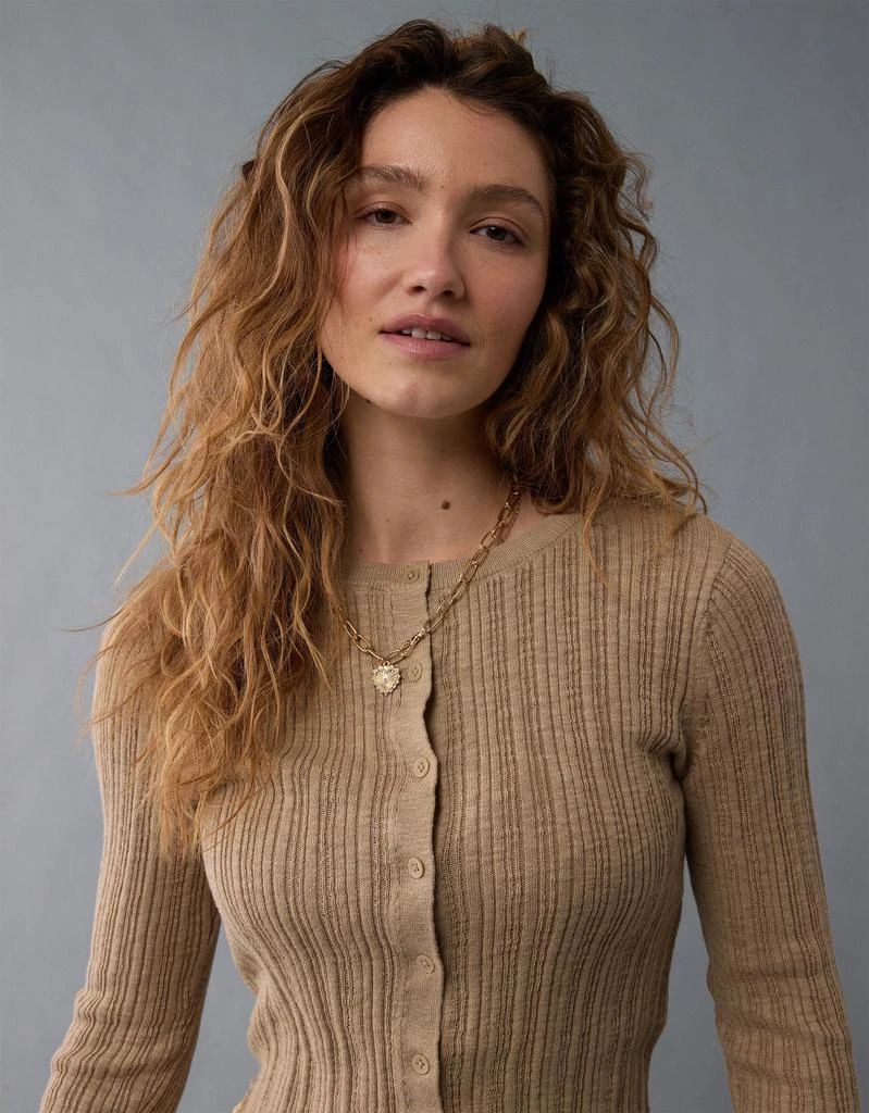 AE AE Ribbed Crew Neck Cardigan 6