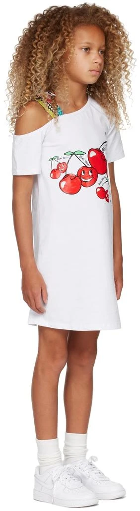GCDS Kids White Cherry Print Dress 2