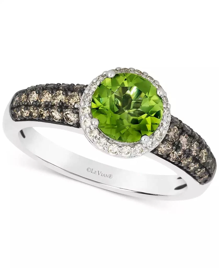 Le Vian Green Apple Peridot (1-1/3 ct. t.w.) & Diamond (1/2 ct. t.w.) Ring in 14k White Gold 1