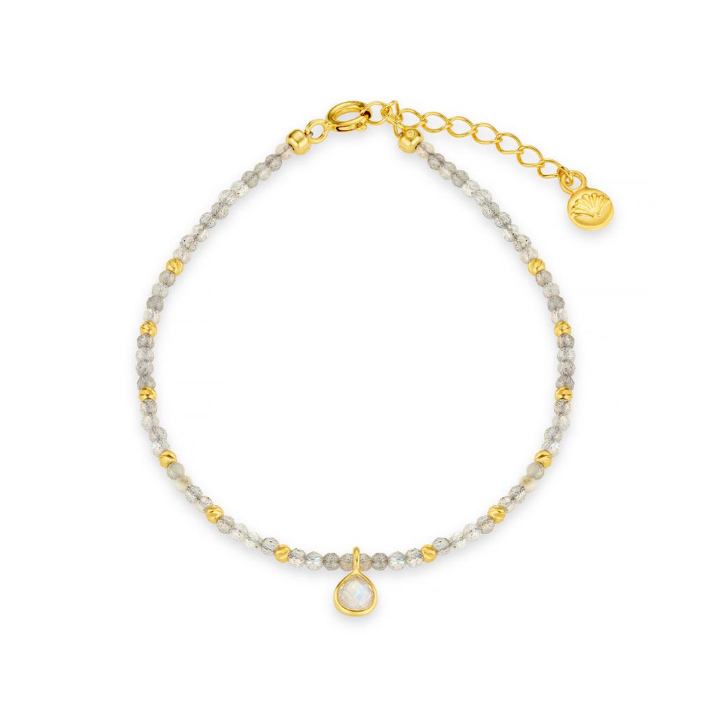 Orelia LUXE LUXE Mini Bead & Teardrop Charm Bracelet