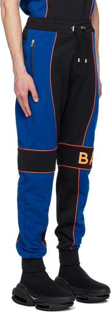 Balmain Black & Blue Paneled Joggers 2