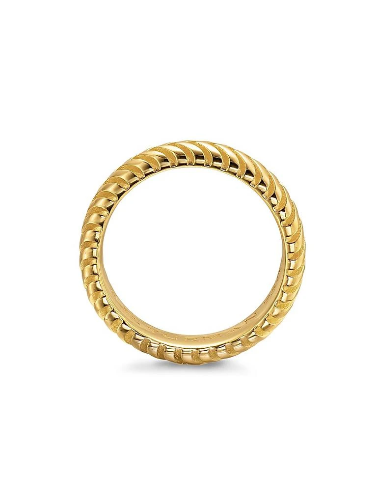 David Yurman Chevron Band Ring in 18K Yellow Gold, 6MM 5