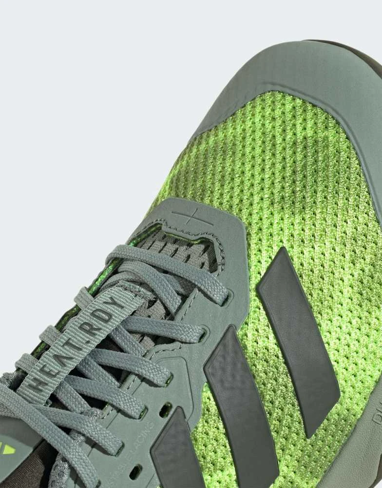 Adidas adidas Training Dropset 3 strength training shoes in green and silver 3