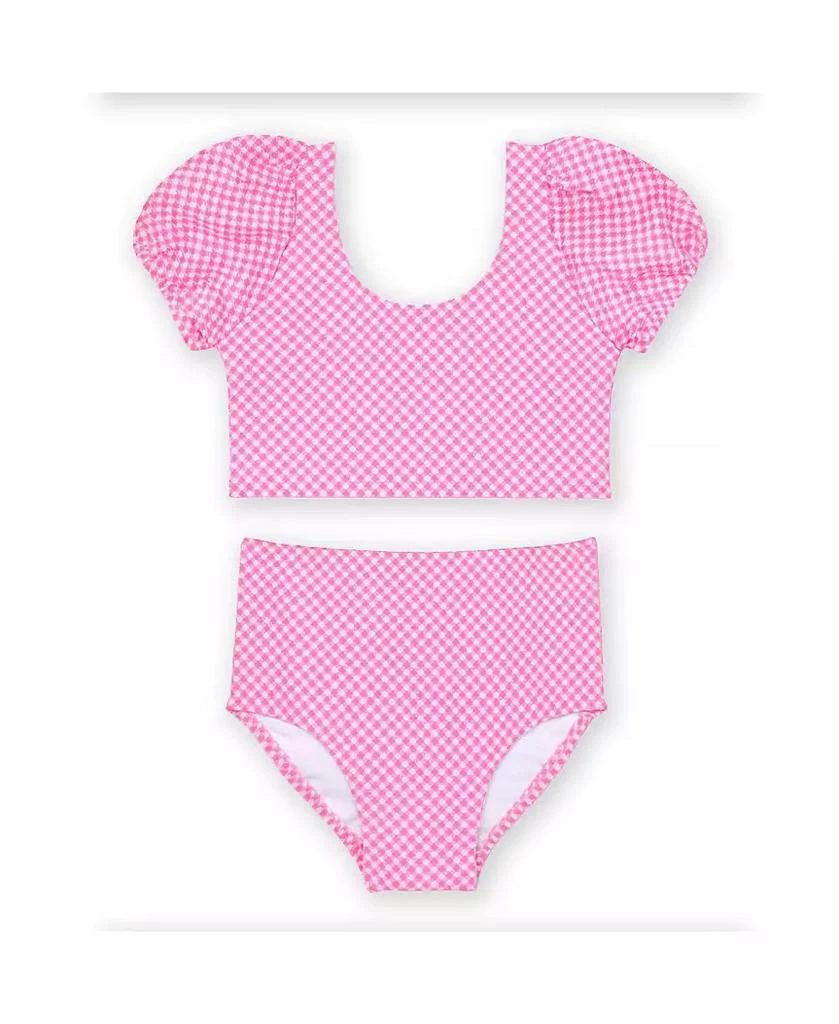 Florence Eiseman Big Girls Gingham Puff Sleeve Bikini