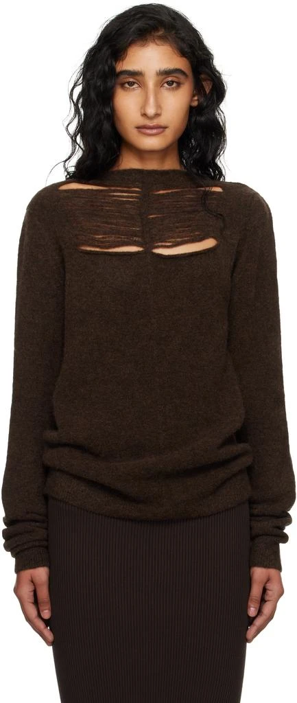 Rick Owens Brown Concordians LS Sweater 1