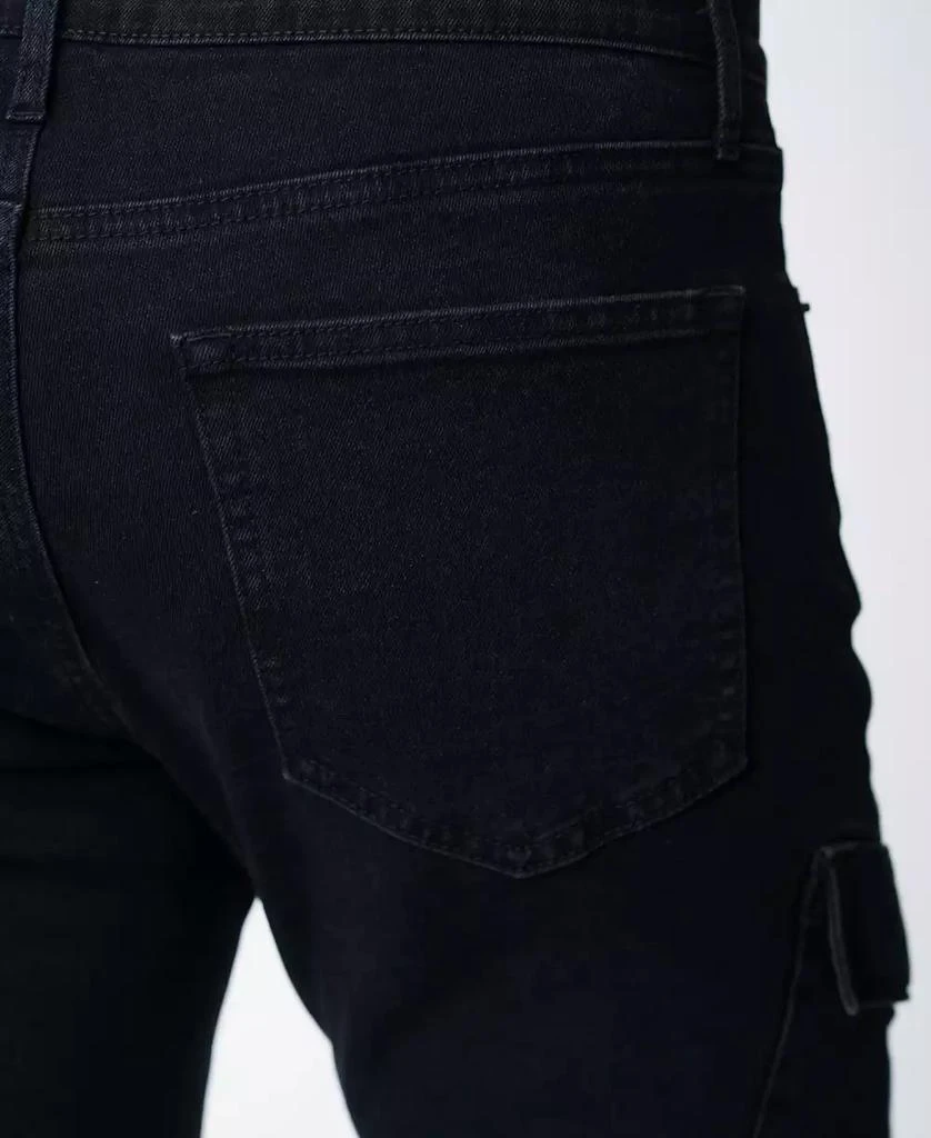 Lazer Men's Skinny Fit Cargo Moto Stretch Jeans 3
